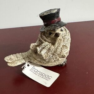 Transpac Winter Birch Bird-resin